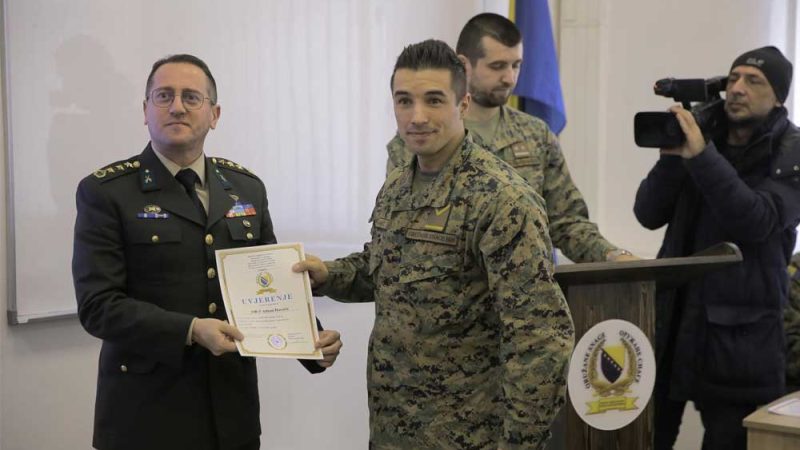 Bosna Hersek Silahlı Kuvvetleri Mensuplarına Türkçe Sertifikaları Takdim Edildi
