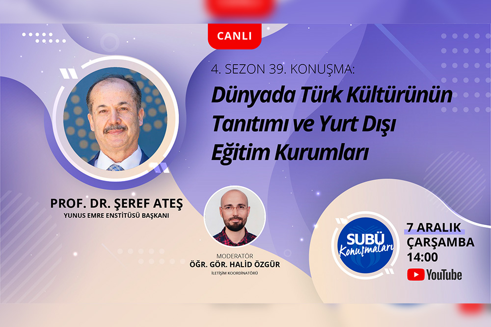 yunus emre enstitusu baskani subu konusmalarinda