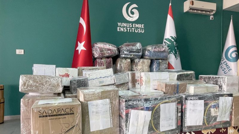 Lübnan’da Türkiye’deki Depremzedeler İçin 1 Ton İnsani Yardım Malzemesi Toplandı