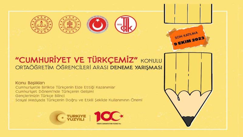 “Cumhuriyet Ve Türkçemiz” Konulu Lise Öğrencileri Arası Deneme Yarışması